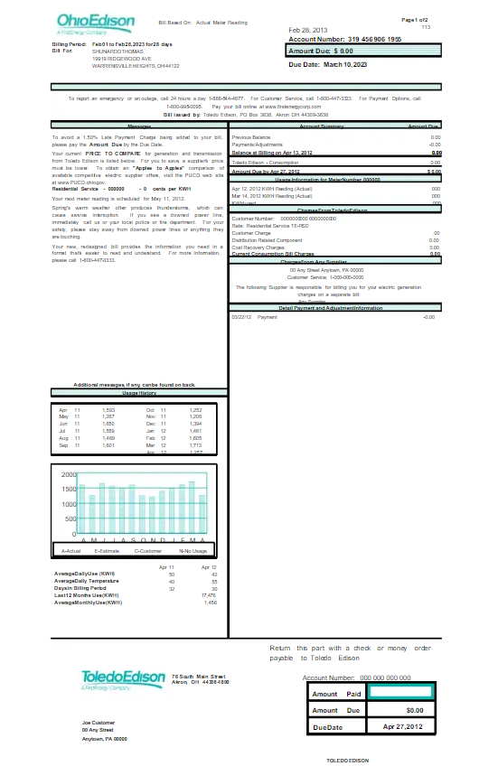  Minol USA business utility bill 